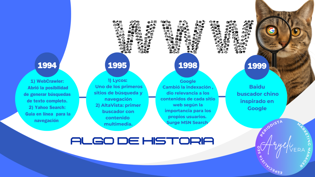 Infografía 2 sobre el la evolución de los buscadores en el siglo XX