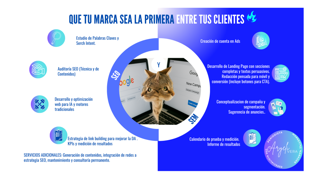 Servicios SEO y SEM - Consultoría Áryeli Vera
