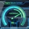 Gráfico de velocímetro digital representando la optimización técnica y velocidad de carga de un sitio web.